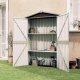 Garden Shed Anthracite 107.5x46x183 cm Galvanised Steel