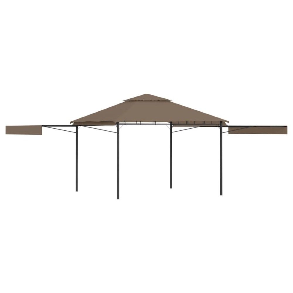 Gazebo with Double Extending Roofs 3x3x2.75 m Anthracite 180g/m