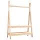 Clothes Rack Black 100x45.5x150 cm Solid Wood Pine