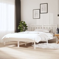 Bed Frame Solid Wood Pine...