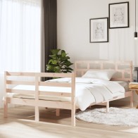 Bed Frame Solid Wood Pine...