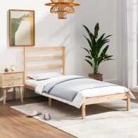 Bed Frame Solid Wood Pine...