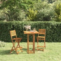 5 Piece Outdoor Bar Set Solid Wood Acacia