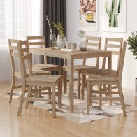 5 Piece Dining Set Solid...