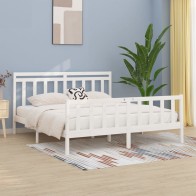 Bed Frame Solid Wood Pine...