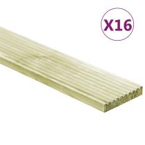 Decking Boards 16 pcs 2.32 m  1m Impregnated Solid Wood Pine