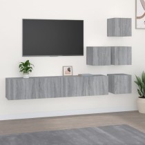 Wall-mounted TV Cabinet White Engineered Wood