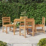 Garden Chairs 4 pcs Solid...