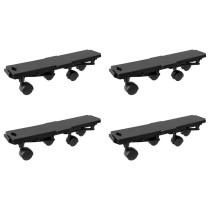 Moving Dollies with 4 Wheels 2 pcs Black Polypropylene 170 kg