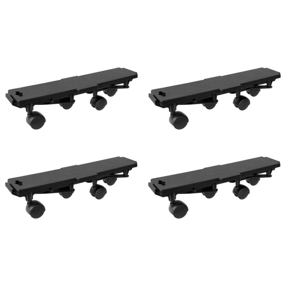 Moving Dollies with 4 Wheels 2 pcs Black Polypropylene 170 kg