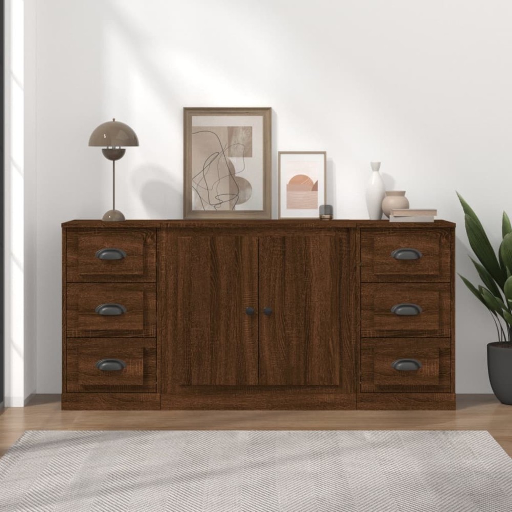 Sideboards 3 pcs Sonoma Oak Engineered Wood