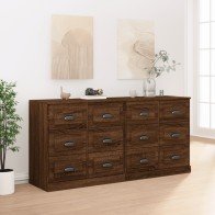 Sideboards 2 pcs Brown Oak...