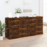 Sideboards 2 pcs Brown Oak...