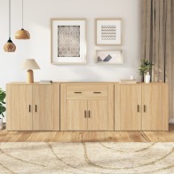 Sideboards 3 pcs Black...