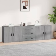 Sideboards 3 pcs Black...
