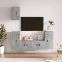 5 Piece TV Cabinet Set Grey...