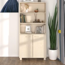 Highboard HAMAR Solid Wood Pine Dark Grey