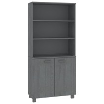 Highboard HAMAR Solid Wood Pine Dark Grey