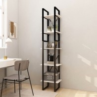 5-Tier Book Cabinet Black...