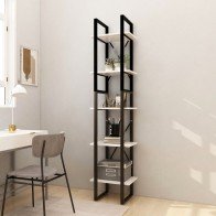 5-Tier Book Cabinet Black...