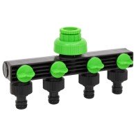 4-Way Tap Adaptor Green and...