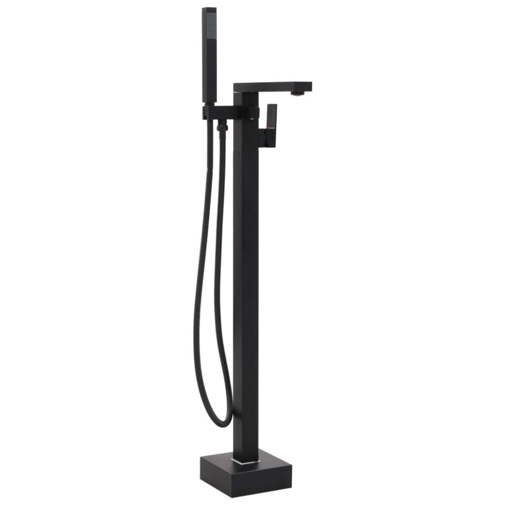 Freestanding Bathtub Faucet Black Stainless Steel 90 cm