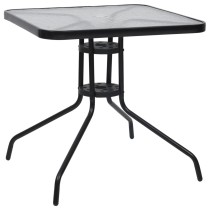 Garden Table Black Ã˜60x70 cm Steel