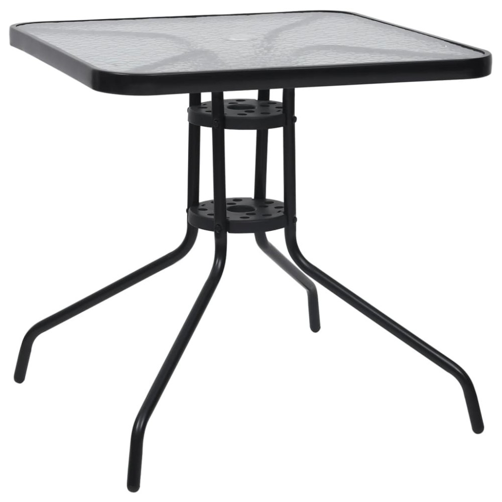 Garden Table Black Ã˜60x70 cm Steel