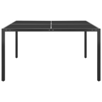 Garden Table Anthracite 130x130x72 cm Steel and Glass