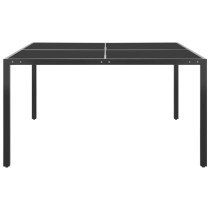 Garden Table Anthracite 130x130x72 cm Steel and Glass