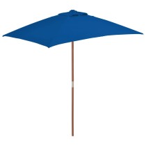 Outdoor Parasol with Wooden Pole 150x200 cm Bordeaux Red