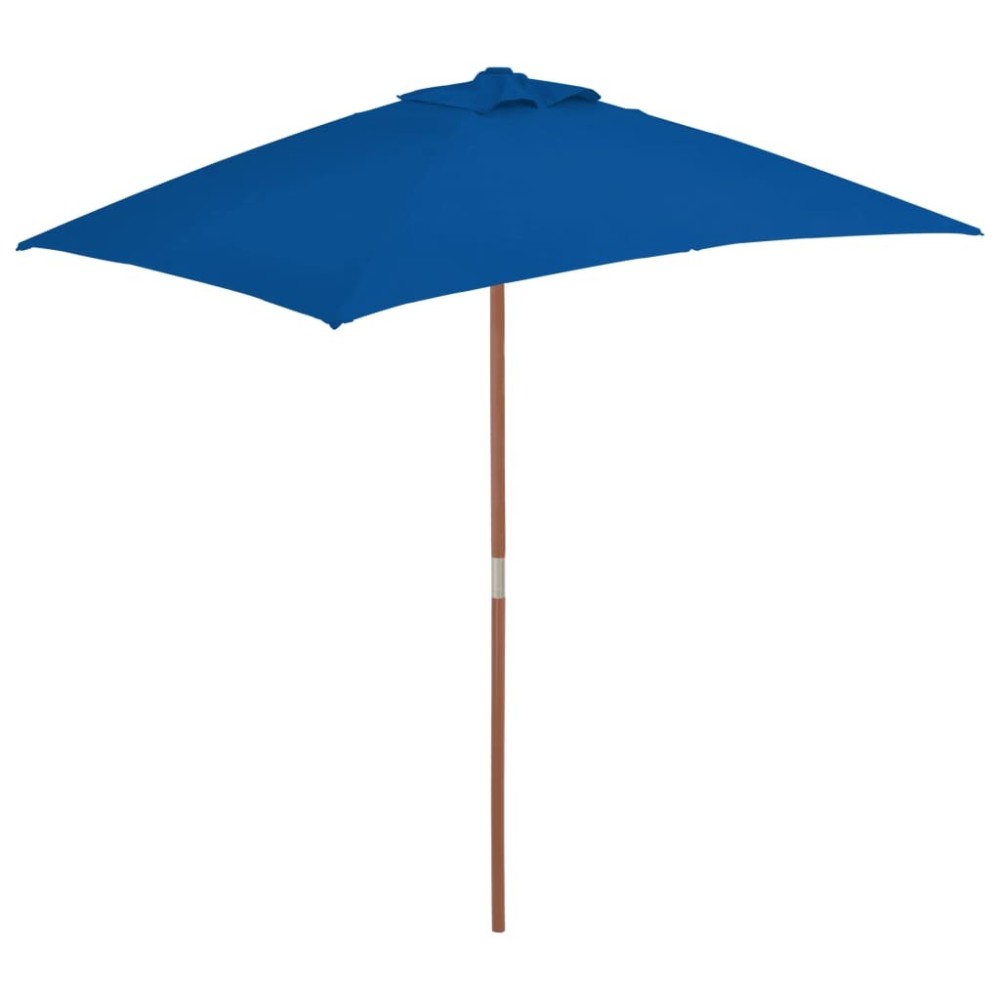Outdoor Parasol with Wooden Pole 150x200 cm Bordeaux Red