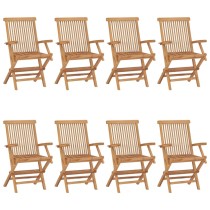 Folding Garden Chairs 2 pcs Solid Teak Wood