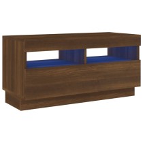 TV-Schrank mit LED-Leuchten Räuchereiche 100x35x40 cm