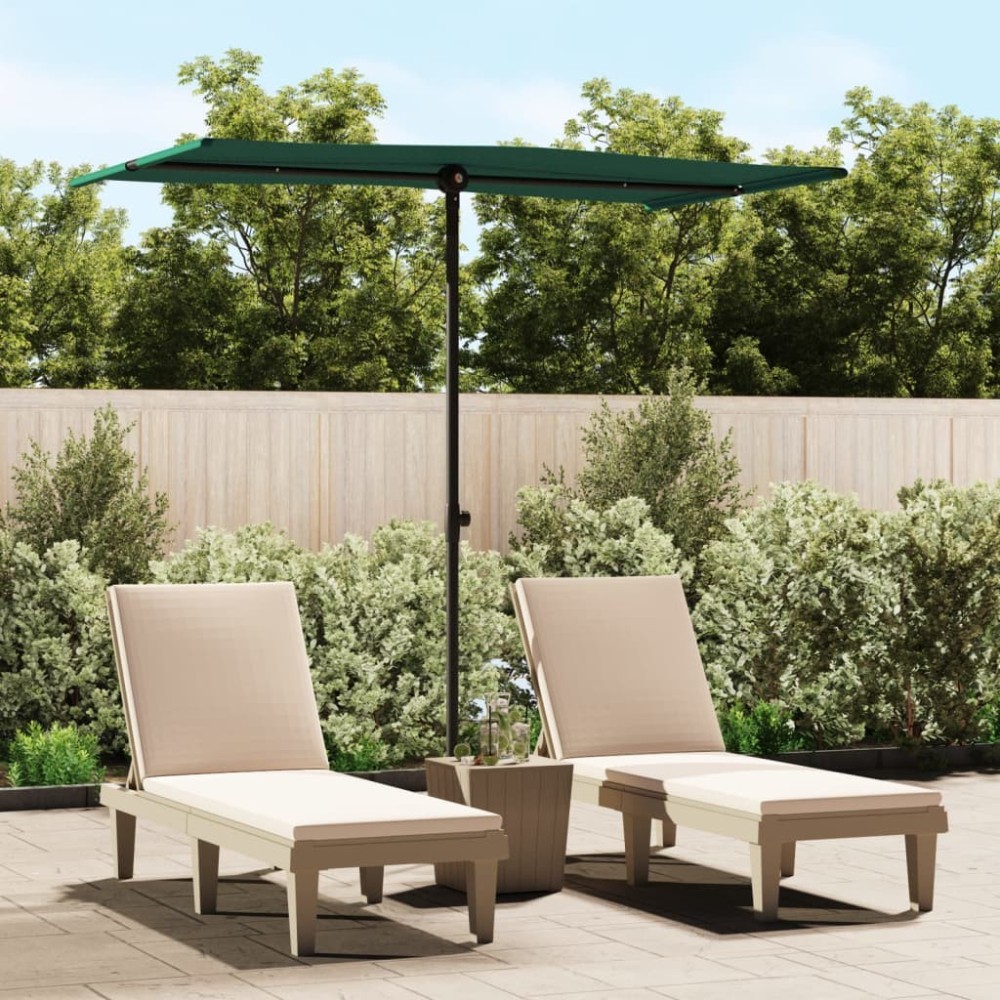 Outdoor Parasol with Aluminium Pole 180x110 cm Sand White