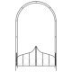 Garden Arch with Gate Black 138x40x238 cm Iron