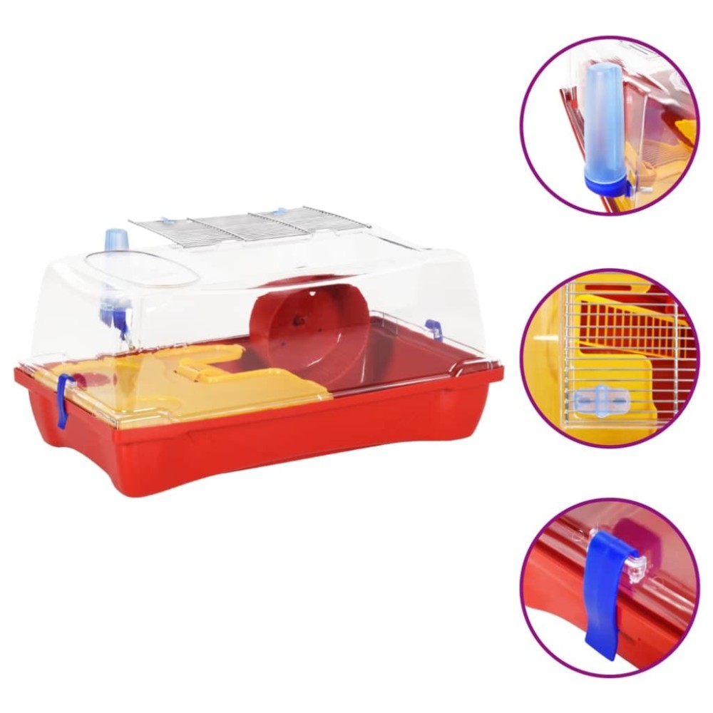 Hamster Cage Red 57x33x26 cm Polypropylene