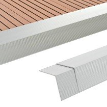 Winkelleisten 5 Stk. WPC 170 cm Grau