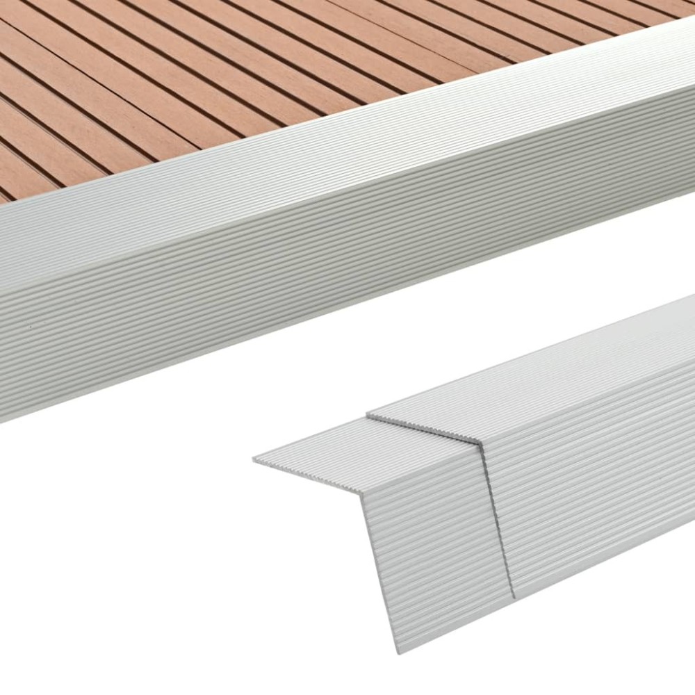5 pcs Decking Angle Trims WPC 170 cm Grey