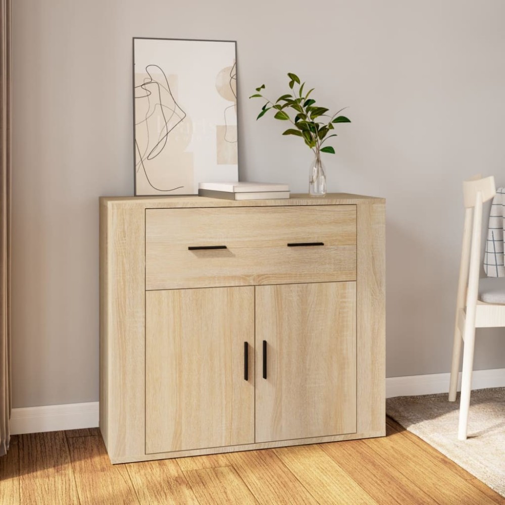 Sideboard Grey Sonoma 80x33x70 cm Engineered Wood