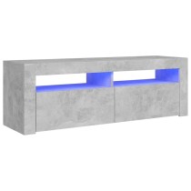 TV Cabinet with LED Lights High Gloss Grey 120x35x40 cm