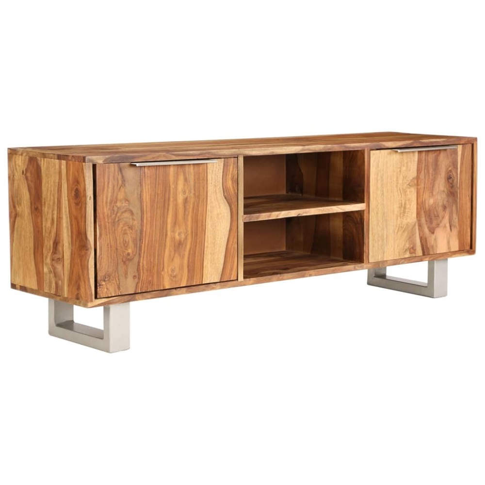 TV Cabinet Solid Sheesham Wood with Honey Finish 118x30x40 cm