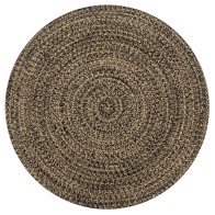 Handmade Rug Jute Black and...