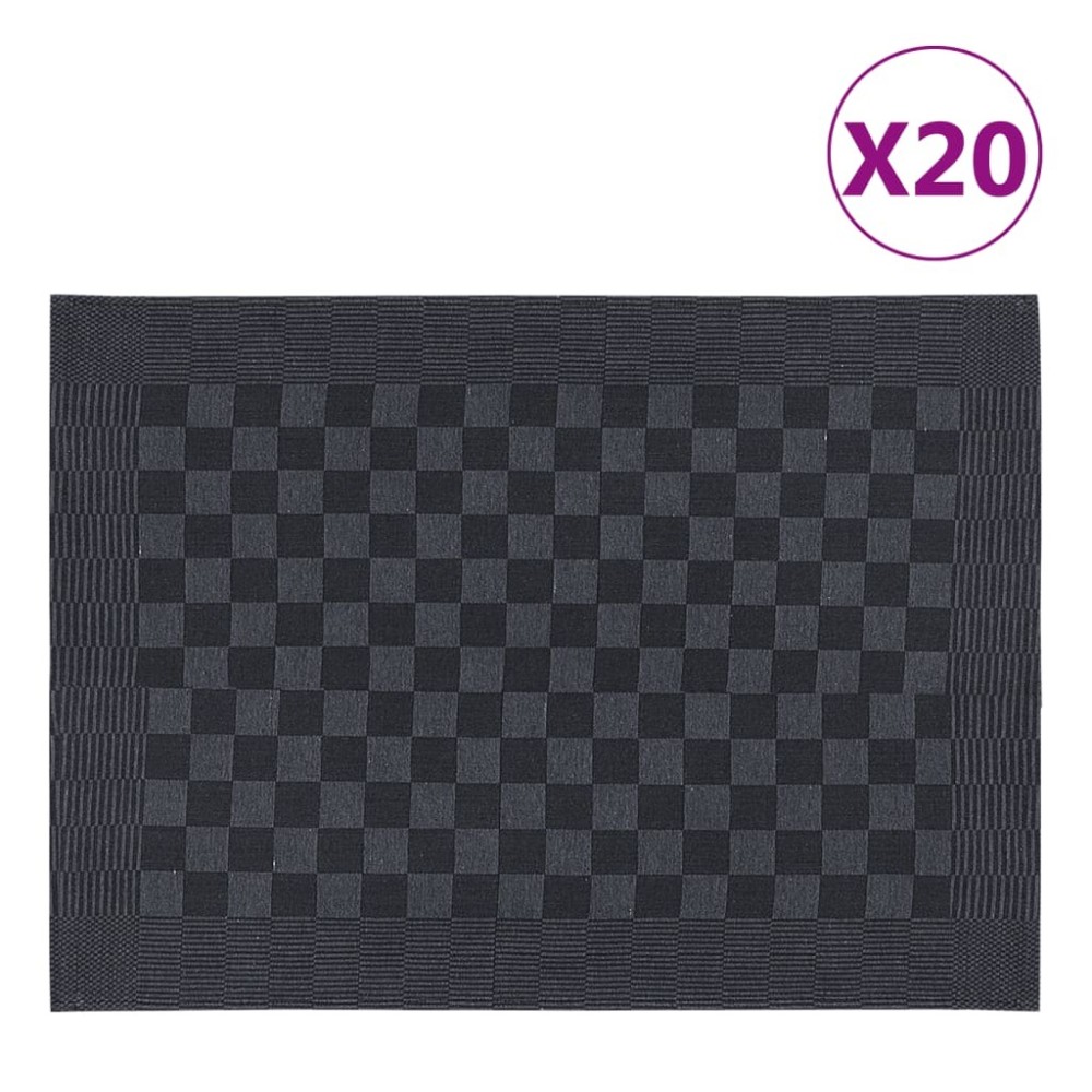 Kitchen Towels 50 pcs Black and White 50x70 cm Cotton