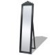 Free-Standing Mirror Baroque Style 160x40 cm Silver