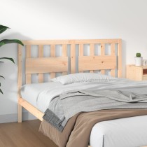 Bed Headboard White 155.5x4x100 cm Solid Wood Pine