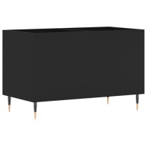 Record Cabinet Black 74.5x38x48 cm Engineered Wood