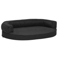 Hundematratze Ergonomisch 60x42 cm Leinenoptik Grau