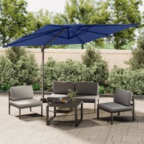 Double Top Cantilever Umbrella Azure Blue 400x300 cm