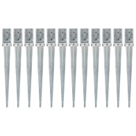Ground Spikes 12 pcs Silver...